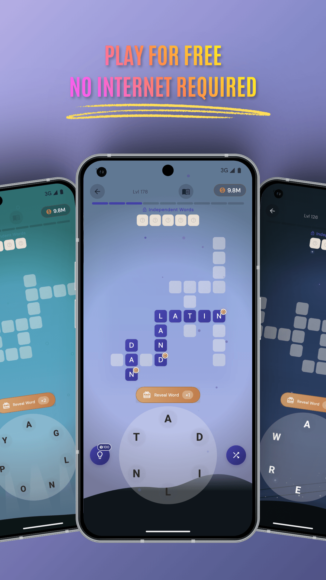Weave the Word puzzle board with a discovered word lighting up