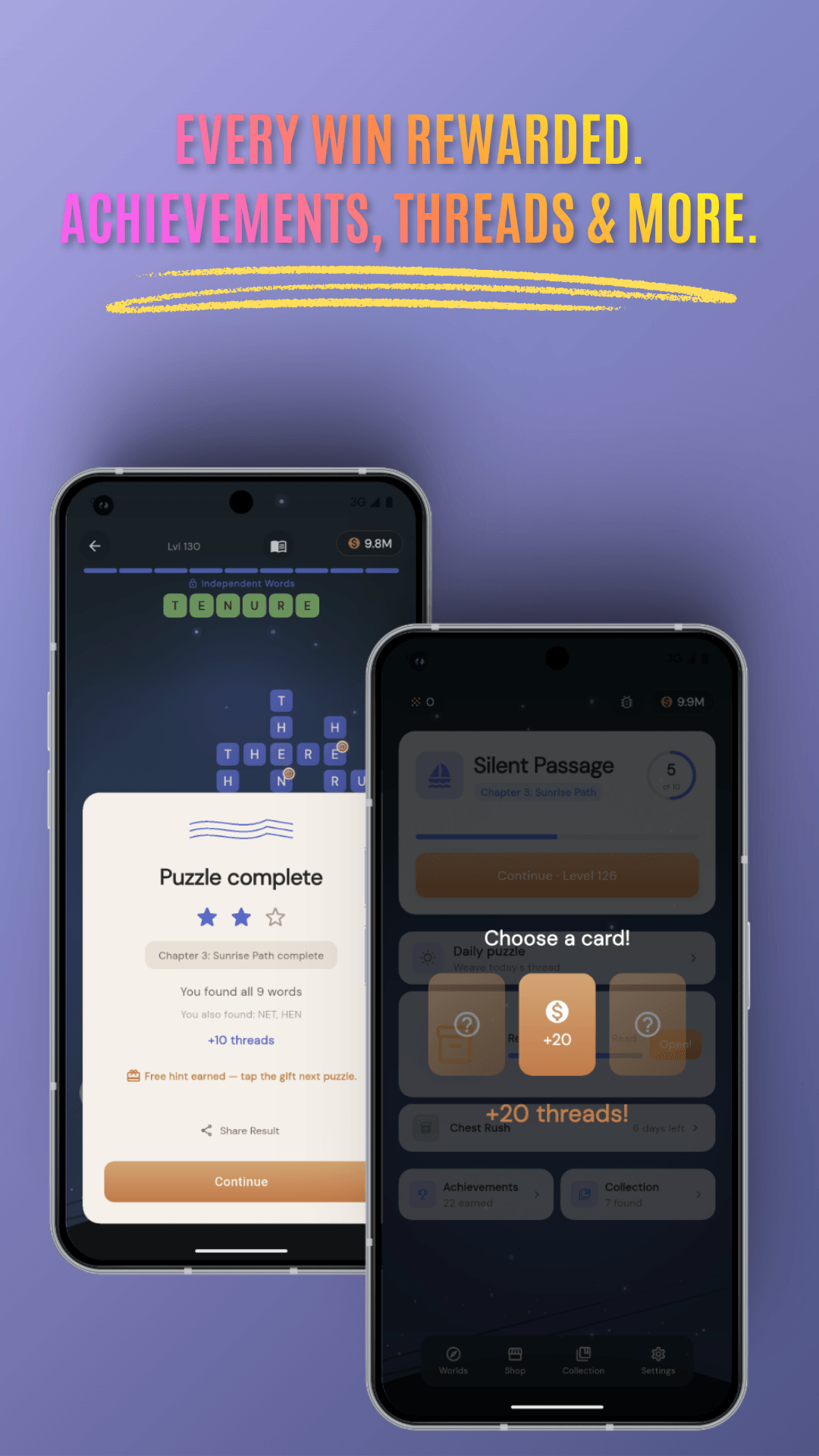 Fresh puzzle selection screen