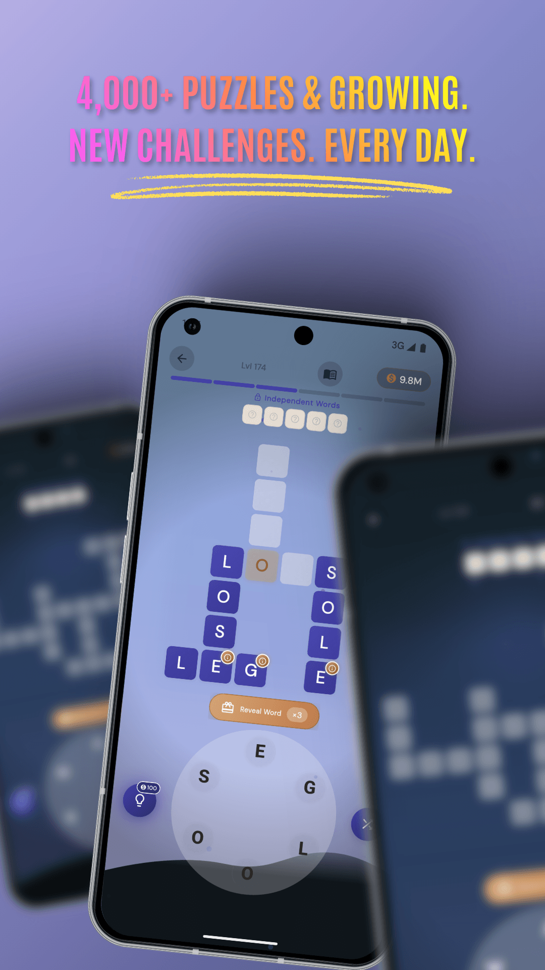 Puzzle complete screen with chest reward